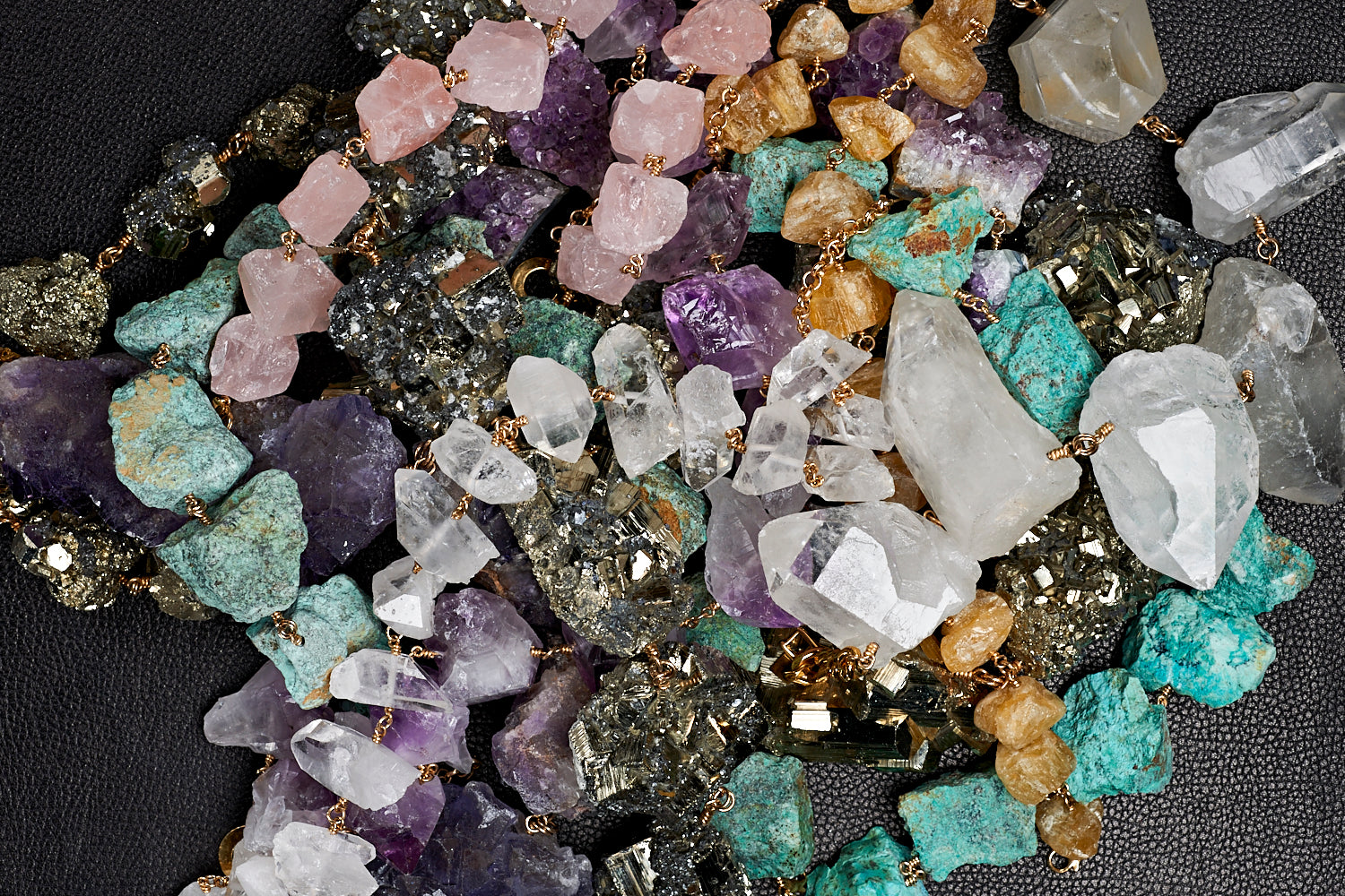 Mixed semi precious stones