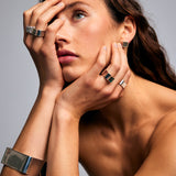Mondrian Stud Earrings Pyrite
