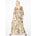 Luxury metallic silk kaftan dress by Märta Larsson with elegant drape and voluminous sleeves.