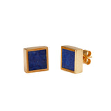 Mondrian Stud Earrings Lapis Lazuli