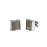 Mondrian Stud Earrings Pyrite