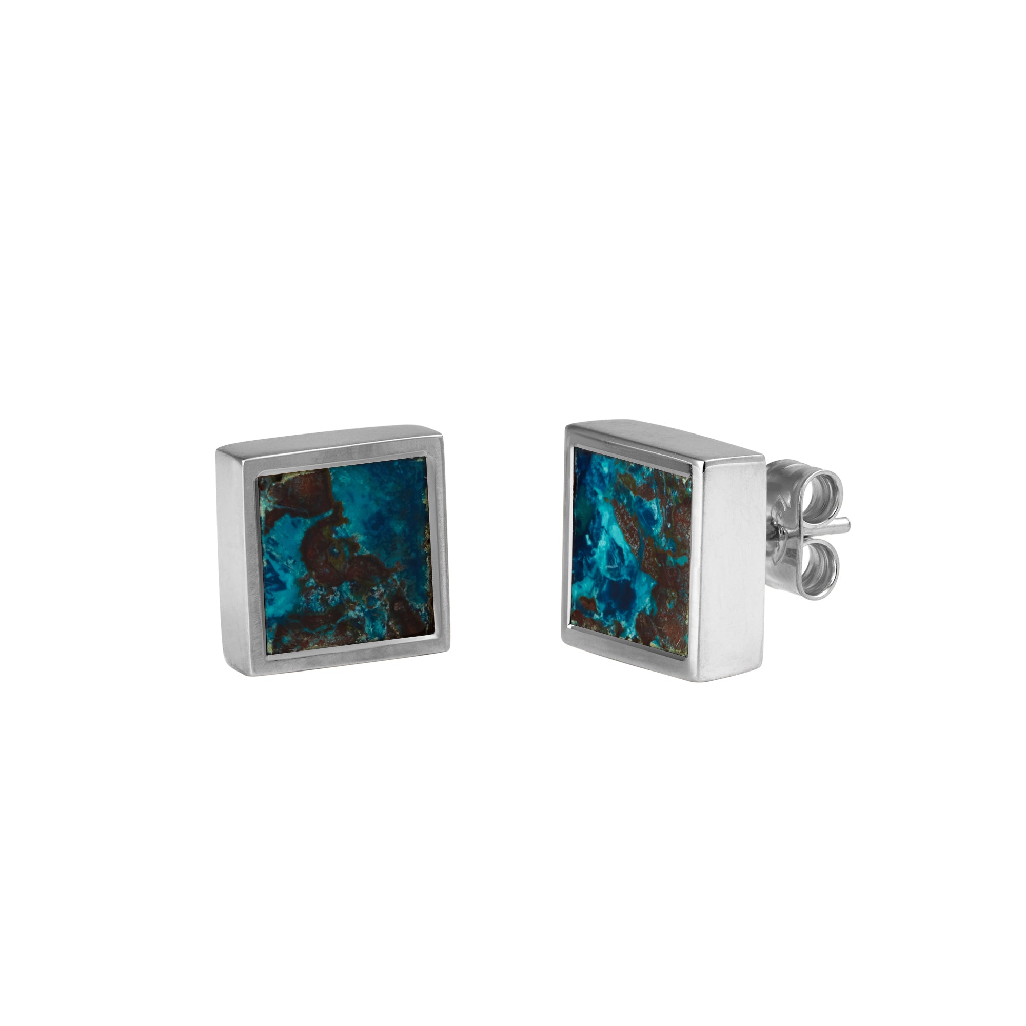 Mondrian Stud Earrings Shattuckite