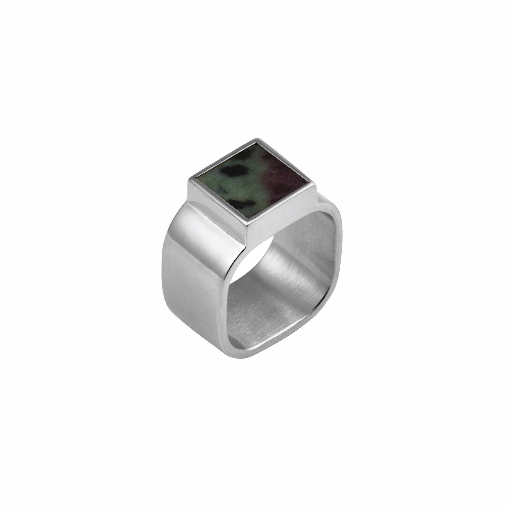 Mondrian Ring Ruby Zoisite