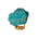 Roxx Chrysocolla Ring by Märta Larsson in gold vermeil, displayed against a white background. Raw chrysocolla stone with vibrant mineral patterning set in 24k gold-plated recycled silver — bold and artistic statement ring.