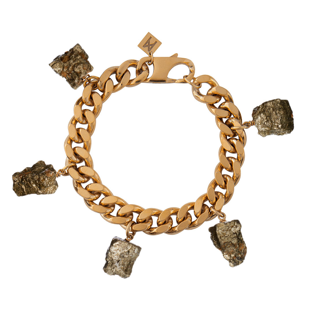 Wrist Collar Bracelet Pyrite