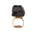 Black Tourmaline Obelisk Ring by Märta Larsson in gold vermeil, displayed against a white background. This handcrafted statement ring features a 2.5 cm raw black tourmaline stone set in polished 24k gold vermeil — a bold and luxurious crystal ring for modern jewelry lovers.