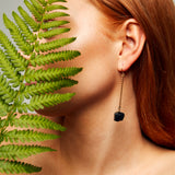 Keep Me Hanging Black Tourmaline Earrings