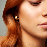 Signature Creole Brushed Gold Earrings