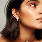 Signature Creole Brushed Silver Earrings