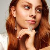 Keep Me Hanging Rough Quartz Earrings