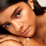 Signature Creole Brushed Gold Earrings