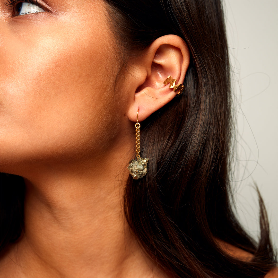 MMM Brushed Gold Vermeil Ear Cuff