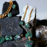 Keep Me Hanging Ruby Zoisite Earrings