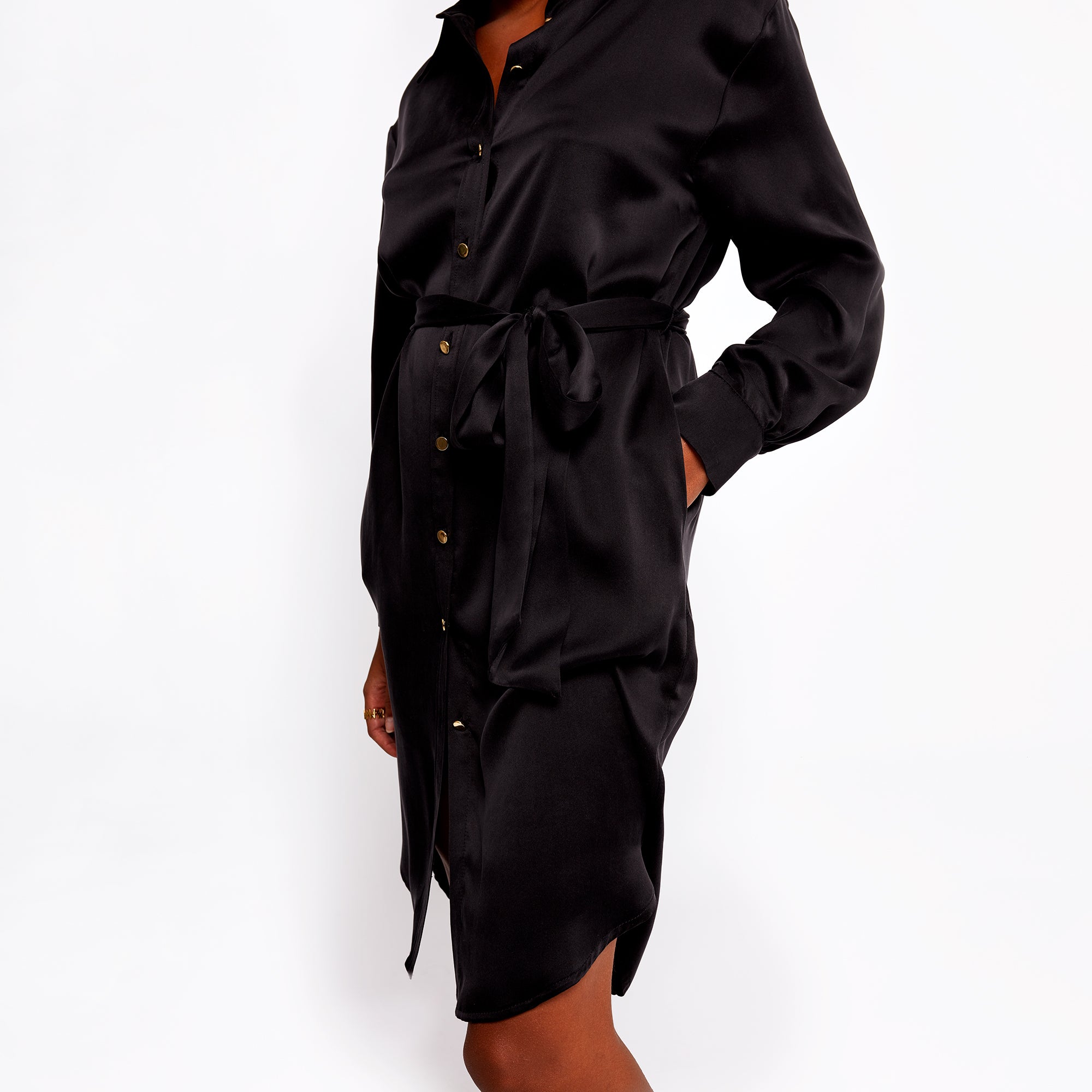 Carte Blanche Black Shirt Dress