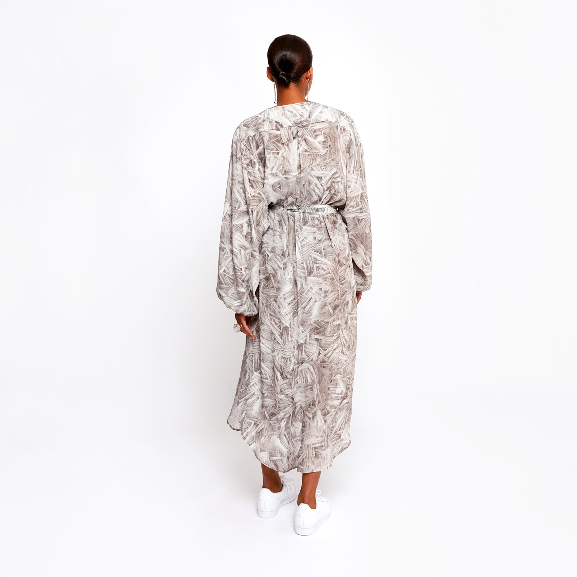 Del Rey Feathered Batwing Dress