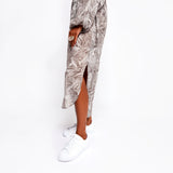 Del Rey Feathered Batwing Dress
