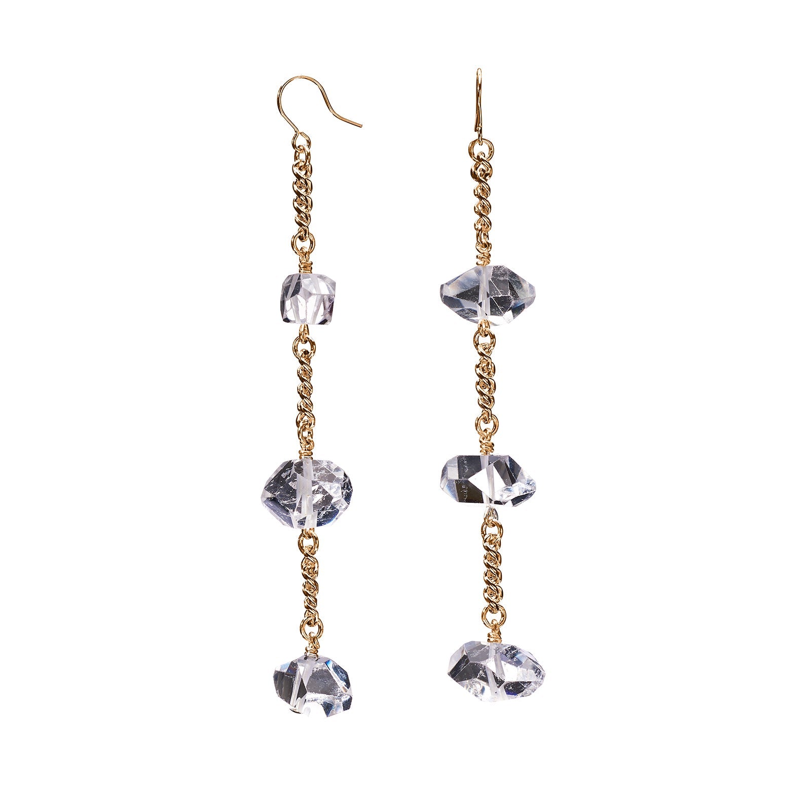 Longing Clear Quartz Earrings