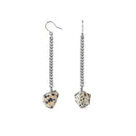 Keep Me Hanging Dalmatian Earrings Silver