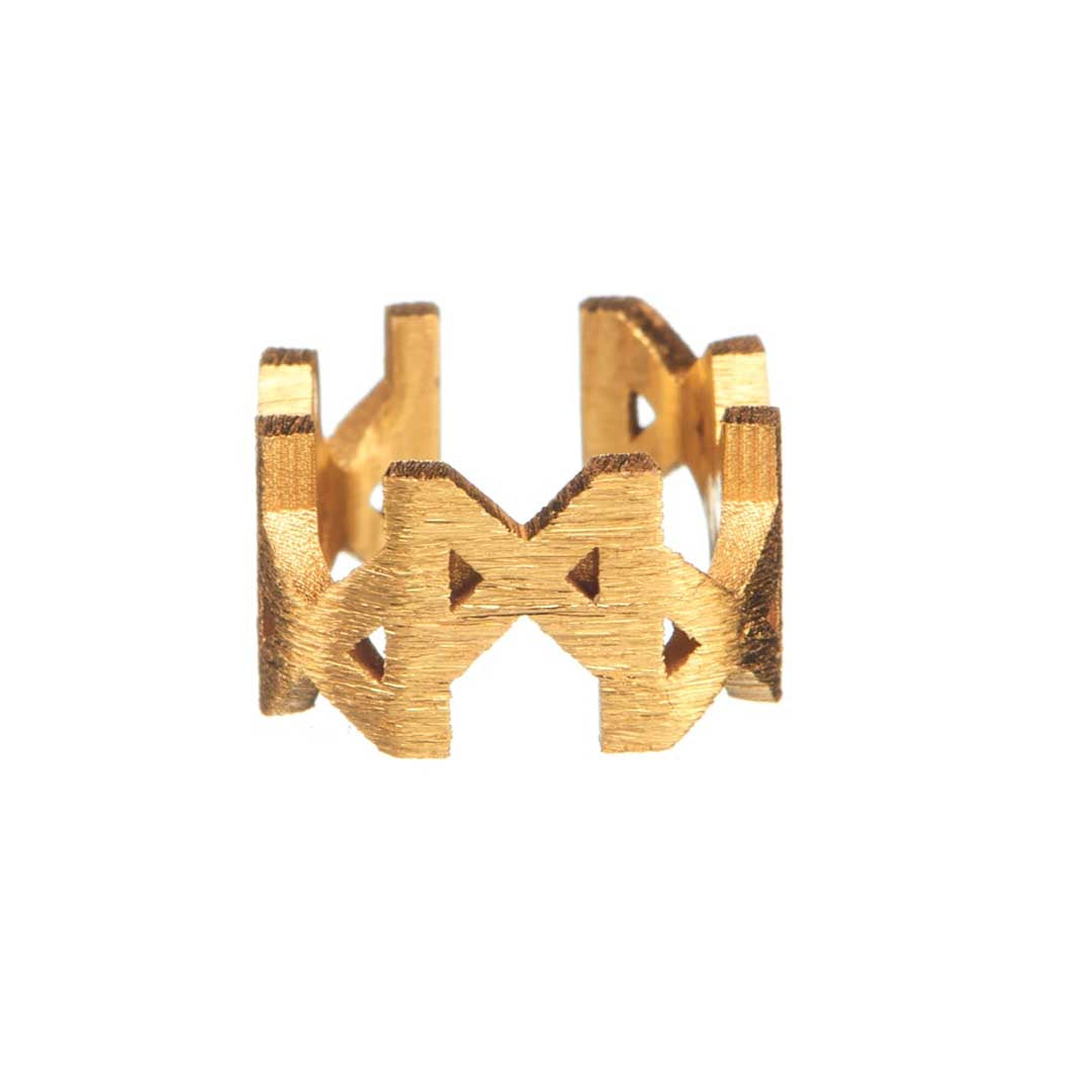 MMM Brushed Gold Vermeil Ear Cuff