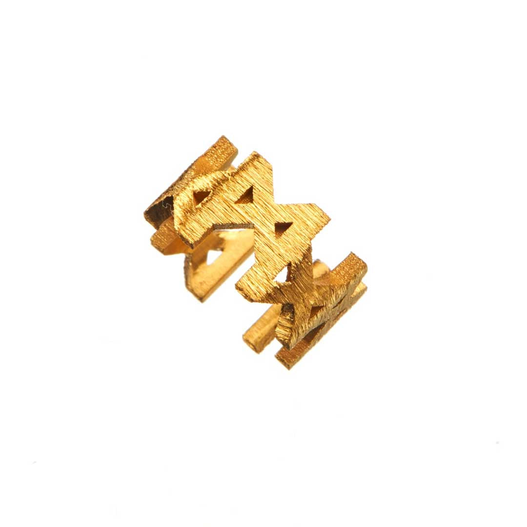 MMM Brushed Gold Vermeil Ear Cuff