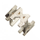 MMM Brushed Sterling Silver Ear Cuff