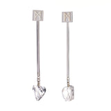 The “M” Convertible Quartz Earrings