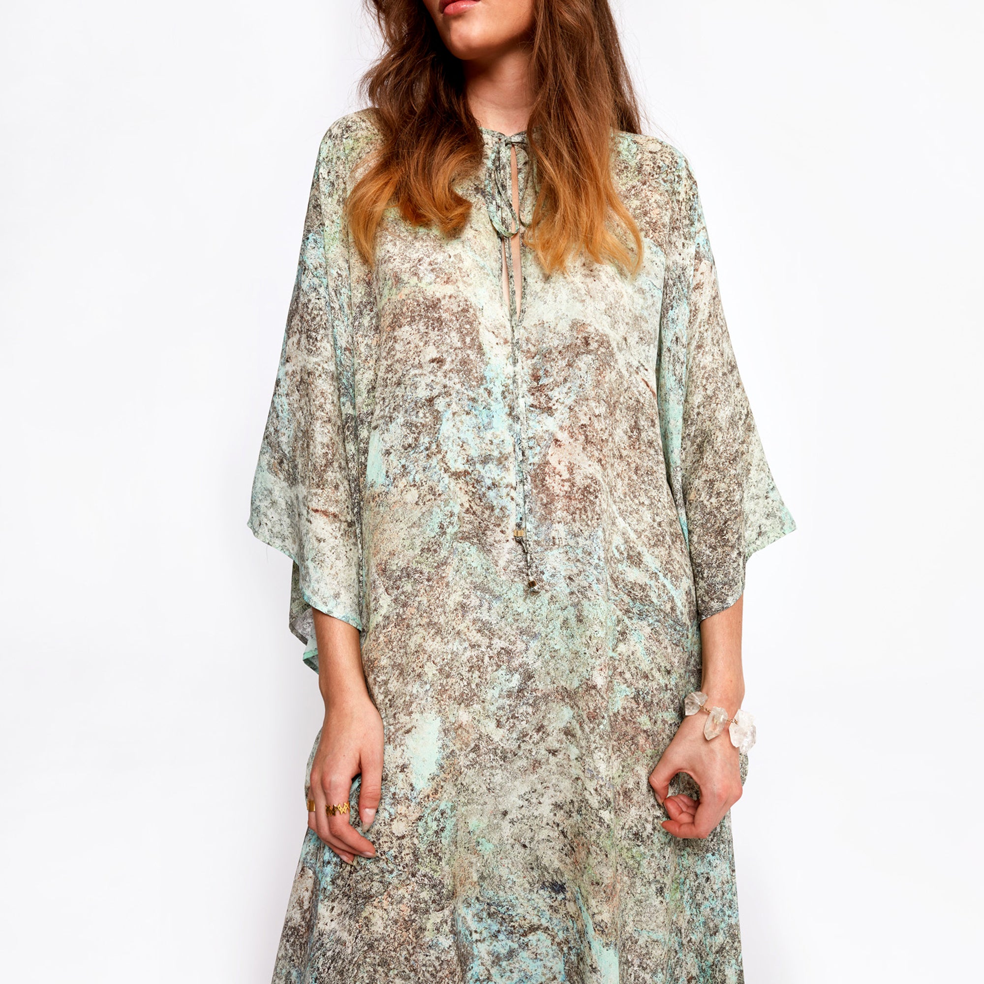 Florence Aqua Kaftan