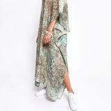 Florence Aqua Relaxed Kaftan