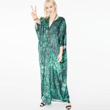 Dunaway Malachite Silk Kaftan