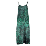 Pfeiffer Malachite Silk Slip Dress