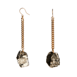 Keep Me Hanging Pyrite Crystal Earrings