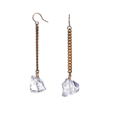 Keep Me Hanging Rough Quartz Earrings