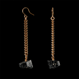 Keep Me Hanging Black Tourmaline Earrings