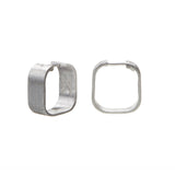 Signature Creole Brushed Silver Earrings