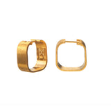 Signature Creole Brushed Gold Earrings