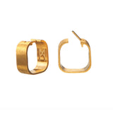 Signature Creole Brushed Gold Earrings