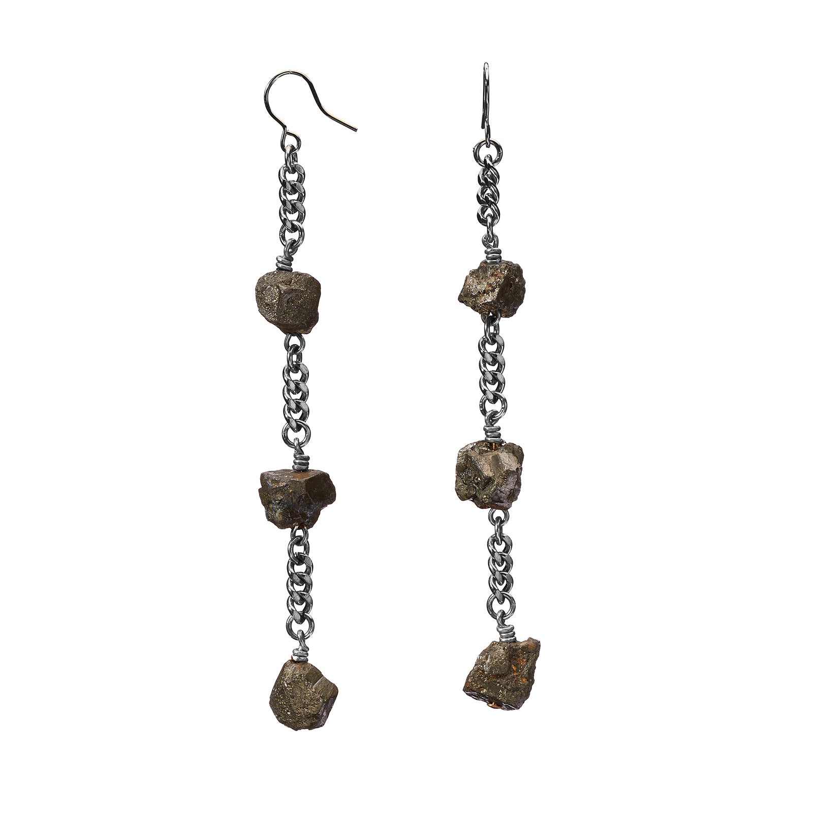 Longing Pyrite Earrings
