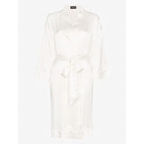Rossellini White Silk Kimono
