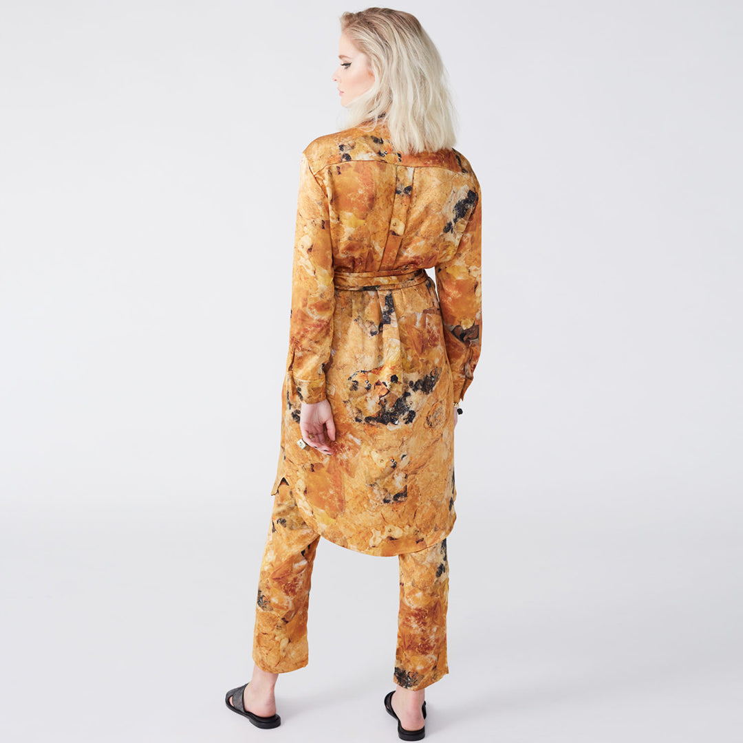 Carte Blanche Yellow Fluorite Shirt Dress