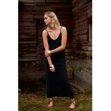 Pfeiffer Black Silk Slip Dress