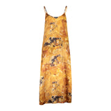 Pfeiffer Yellow Fluorite Silk Slip Dress