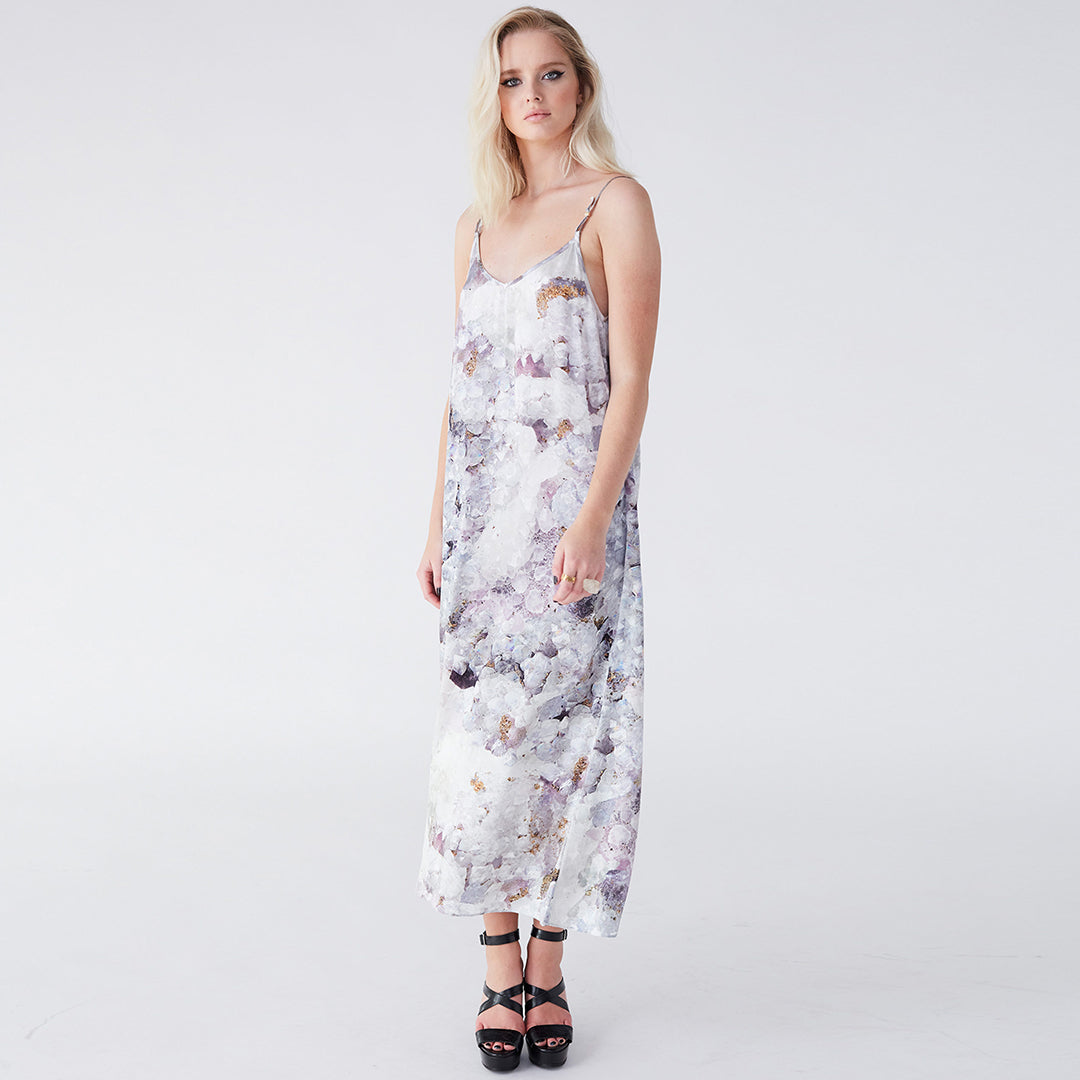 Pfeiffer Purple Fluorite Slip Dress