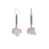Keep Me Hanging Rose Quartz Short Earrings
