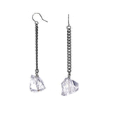 Keep Me Hanging Rough Quartz Earrings