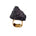 Roxx Black Tourmaline Asymmetrical Ring by Märta Larsson in gold vermeil, displayed against a white background. Raw black tourmaline stone set in 24k gold-plated recycled silver — bold and edgy statement ring with rock-and-roll energy.