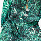 Harry Malachite Midi Silk Shirt Dress