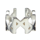 MMM Polished Sterling Silver Ear Cuff