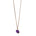 The Raw One Amethyst Necklace by Märta Larsson with raw purple crystal pendant on gold vermeil chain. Handcrafted amethyst crystal necklace — bold, modern, and naturally radiant.