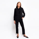 Smith Black Silk Boyfriend Shirt