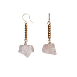 Keep Me Hanging Rose Quartz Short Earrings